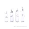 PET Clear Bullet Shape Hair Oil Squeeze Bottle